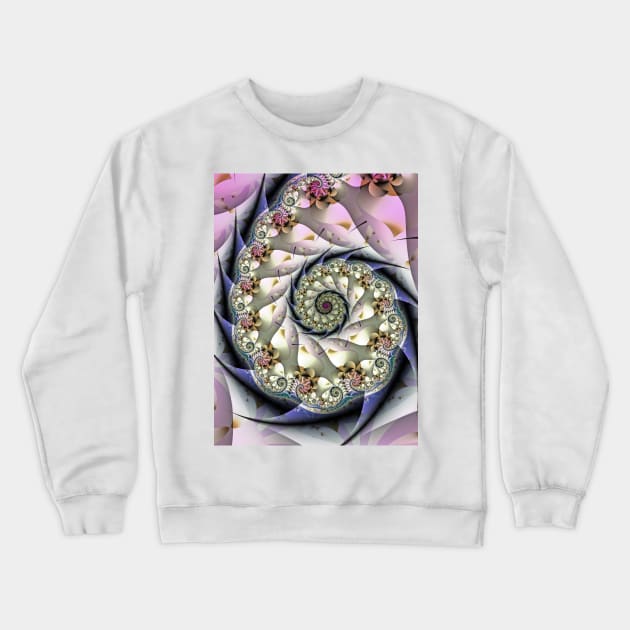 Lilac spiral pattern Crewneck Sweatshirt by pinkal